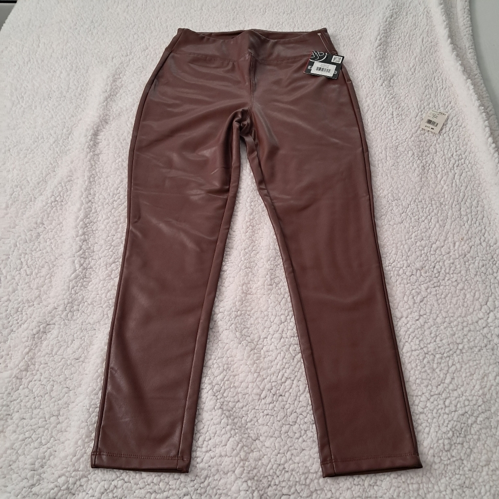 Brown Faux Leather Leggings
